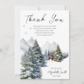 冬のワンダーランド外は寒い男女兼用 サンキューカード (正面)