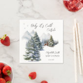 冬のワンダーランド外は寒い男女兼用 スタンダードカクテルナプキン (インサイチュ)