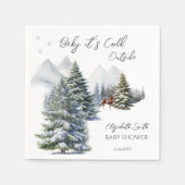 冬のワンダーランド外は寒い男女兼用 スタンダードカクテルナプキン (正面)