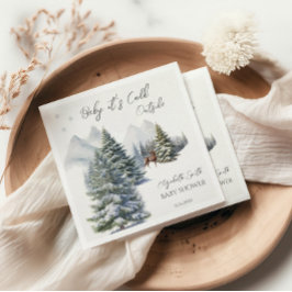 冬のワンダーランド外は寒い男女兼用 スタンダードカクテルナプキン