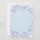 冬のワンダーランド少年の赤ちゃんシャワー 招待状 (裏面)