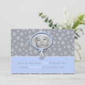 冬のワンダーランド少年1歳の誕生日 招待状 (スタンド正面)