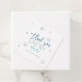 冬のワンダーランド感謝の雪の多くの青 フェイバータグ (インサイチュ)