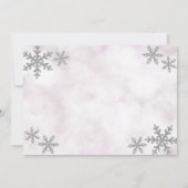 冬のワンダーランド最初の誕生日パーティー 招待状 (裏面)