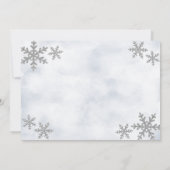 冬のワンダーランド最初の誕生日パーティー 招待状 (裏面)