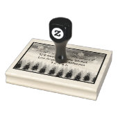 冬のワンダーランド松の森のクリスマス結婚の ラバースタンプ (スタンプ)