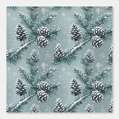 冬のワンダーランド松の森の皮とスティック 壁紙 (正面)