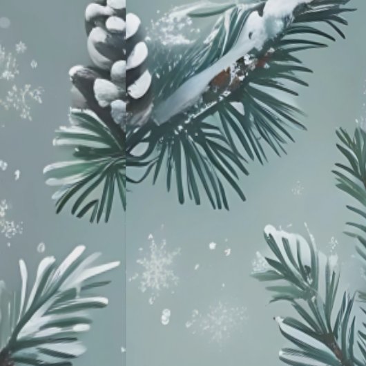 冬のワンダーランド松の森の皮とスティック 壁紙 (縫い目)