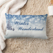 冬のワンダーランド枕 ランバークッション (ブランケット)