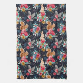 冬のワンダーランド森林動物のクリスマス キッチンタオル (縦)