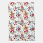 冬のワンダーランド森林動物のクリスマス キッチンタオル (縦)