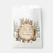 冬のワンダーランド森林動物の赤ちゃんシャワー フェイバーバッグ (正面)