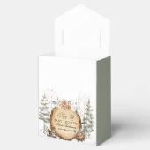 冬のワンダーランド森林動物の赤ちゃんシャワー フェイバーボックス (オープン)