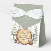 冬のワンダーランド森林動物の赤ちゃんシャワー フェイバーボックス (正面サイド)