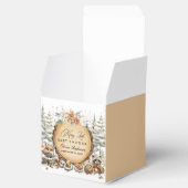 冬のワンダーランド森林動物の赤ちゃんシャワー フェイバーボックス (オープン)