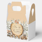 冬のワンダーランド森林動物の赤ちゃんシャワー フェイバーボックス (オープン)