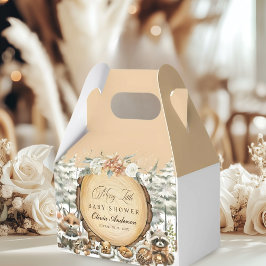 冬のワンダーランド森林動物の赤ちゃんシャワー フェイバーボックス