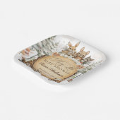 冬のワンダーランド森林動物の赤ちゃんシャワー ペーパープレート (傾斜あり)