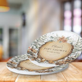 冬のワンダーランド森林動物の赤ちゃんシャワー ペーパープレート