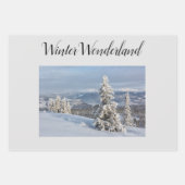 冬のワンダーランド淡い灰色の雪の写真 ラッピングペーパーシート (正面)