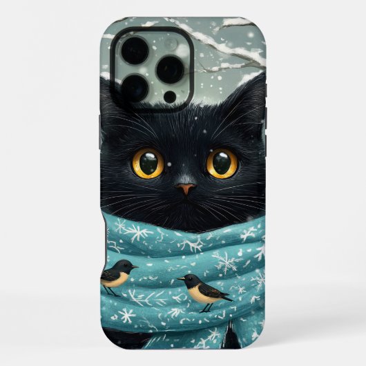 冬のワンダーランド猫 iPhoneケース (裏面)