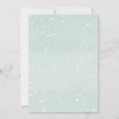 冬のワンダーランド男女兼用の赤ちゃんシャワー 招待状 (裏面)