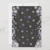 冬のワンダーランド第1誕生日招待状 招待状 (裏面)