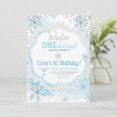 冬のワンダーランド第1誕生日招待状 招待状 (スタンド正面)
