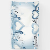 冬のワンダーランド結婚のバナー 横断幕 (縦)