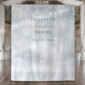 冬のワンダーランド結婚のフォトブース背景 タペストリー