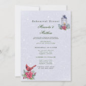 冬のワンダーランド結婚のリハーサルディナー 招待状 (正面)