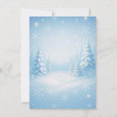 冬のワンダーランド結婚のリハーサルディナー 招待状 (裏面)