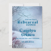 冬のワンダーランド結婚のリハーサルディナー 招待状 (正面)