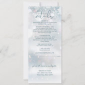 冬のワンダーランド結婚の雪 招待状 (裏面)