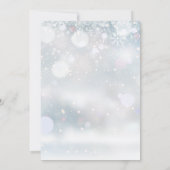 冬のワンダーランド結婚雪 セーブザデート (裏面)