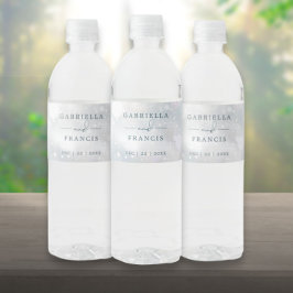 冬のワンダーランド結婚雪 ペットボトルラベル