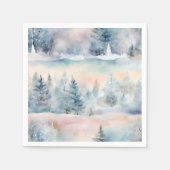 冬のワンダーランド芸術的- スタンダードカクテルナプキン (正面)