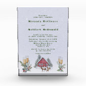 冬のワンダーランド記念ウェディング招待 フォトブロック (正面)