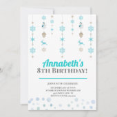 冬のワンダーランド誕生パーティー 招待状 (正面)