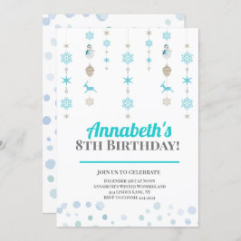 冬のワンダーランド誕生パーティー 招待状