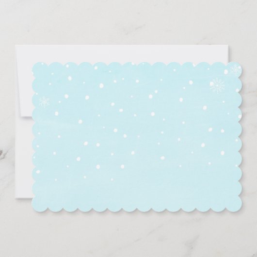 冬のワンダーランド誕生日の招待Boy Blue 招待状 (裏面)