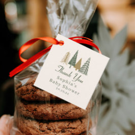 冬のワンダーランド赤ちゃんシャワーありがとう フェイバータグ