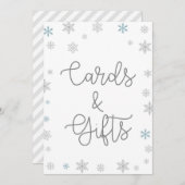 冬のワンダーランド赤ちゃんシャワーサインサイズ5x7" 招待状 (正面/裏面)