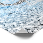 冬のワンダーランド赤ちゃんシャワー歓迎サイン ポスター (角)