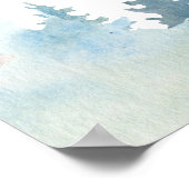 冬のワンダーランド赤ちゃんシャワー歓迎サイン ポスター (角)