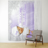 冬のワンダーランド赤ちゃんシャワー背景エスニックガール タペストリー (インサイチュ)