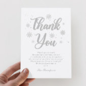 冬のワンダーランド赤ちゃんシャワー サンキューカード