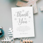 冬のワンダーランド赤ちゃんシャワー サンキューカード