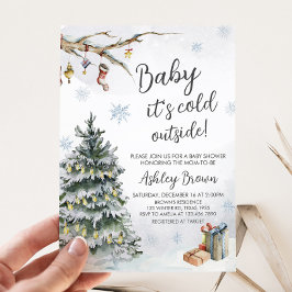 冬のワンダーランド赤ちゃんシャワー 招待状
