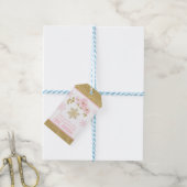 冬のワンダーランド金ゴールドパーティー好意ありがとうラベル ギフトタグ (より糸付き)